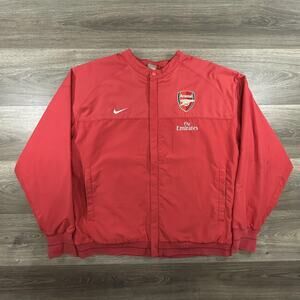 Vintage Arsenal Jacket Mens XL Premier League Soccer Nike Full Zip Coat 08/10